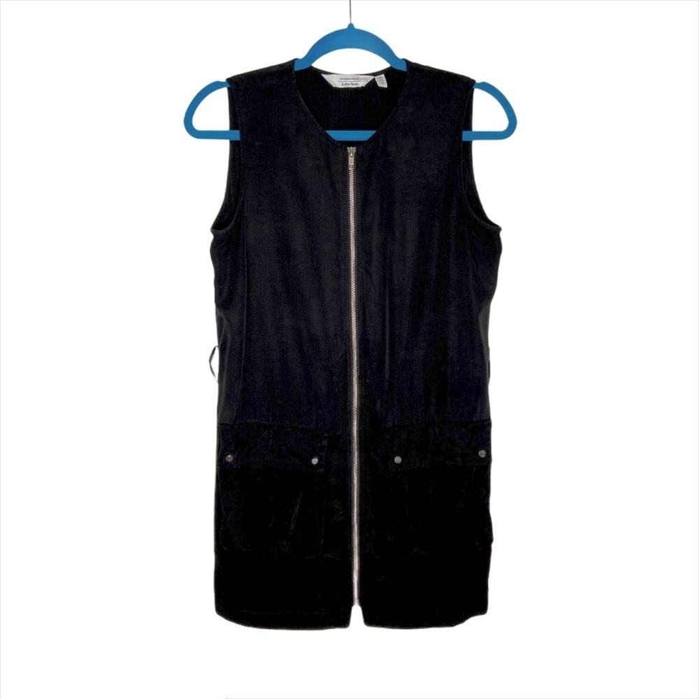 & Other Stories Black Zipper Sleeveless Tunic Top